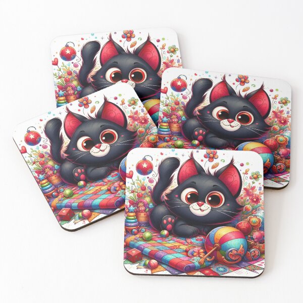 Item preview, cute cartoon kitten designed and sold by Nov-ella.