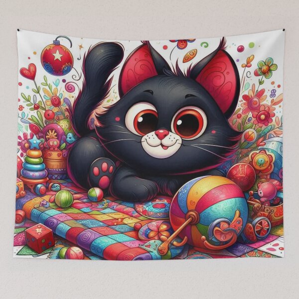 Item preview, cute cartoon kitten designed and sold by Nov-ella.