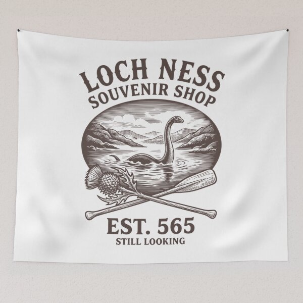 Item preview, Retro Loch Ness Monster Souvenir Shop Vintage Cryptid designed and sold by Mason-Pride.