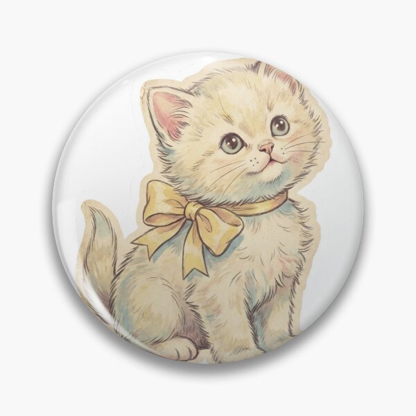 Item preview, Vintage Kitten with Bow designed and sold by ryogas.