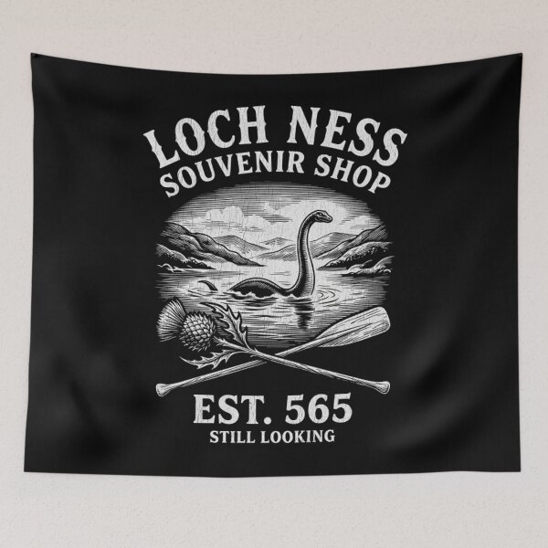 Item preview, Retro Loch Ness Monster Souvenir Shop Vintage Cryptid designed and sold by Mason-Pride.