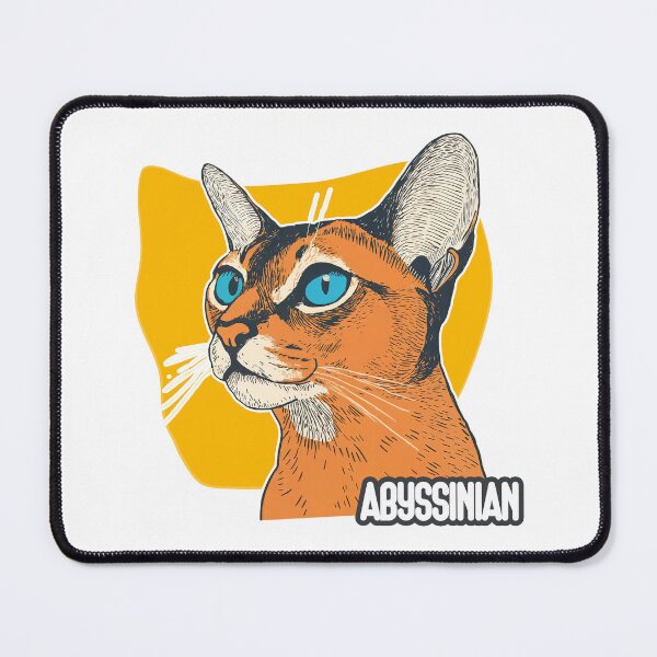 Item preview, Feline Flame: Abyssinian Elegance in Bold Color designed and sold by ForeverPrintsOK.