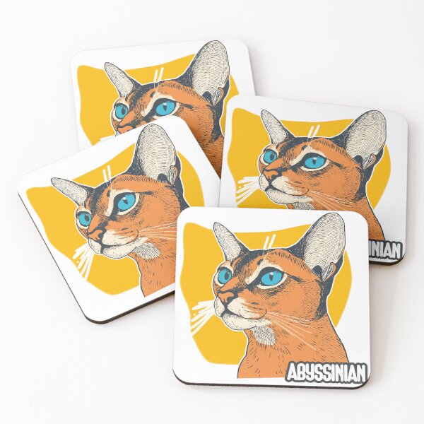 Item preview, Feline Flame: Abyssinian Elegance in Bold Color designed and sold by ForeverPrintsOK.