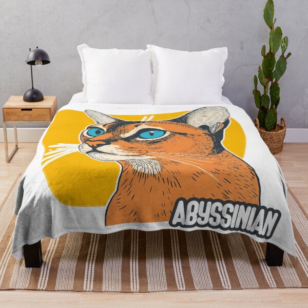 Item preview, Feline Flame: Abyssinian Elegance in Bold Color designed and sold by ForeverPrintsOK.