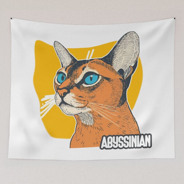 Item preview, Feline Flame: Abyssinian Elegance in Bold Color designed and sold by ForeverPrintsOK.