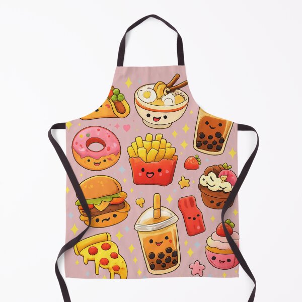 Item preview, Kawaii Food Party – Cute Smiling Fast Food Characters designed and sold by TheRaiShop.