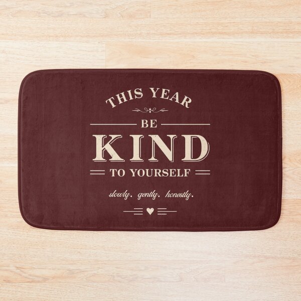 Item preview, This Year Be Kind to Yourself – Warm New Year Quote Vintage Typography designed and sold by phiawdesign9.