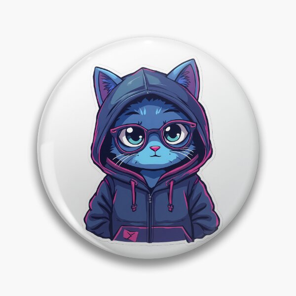 Artikelvorschau, Niedliche Hackerkatze – Kawaii-Sticker entworfen und verkauft von santi-ia.