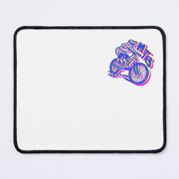 Item preview, MTB Addiction downhill rider blue yellow pink designed and sold by MTB Addiction.