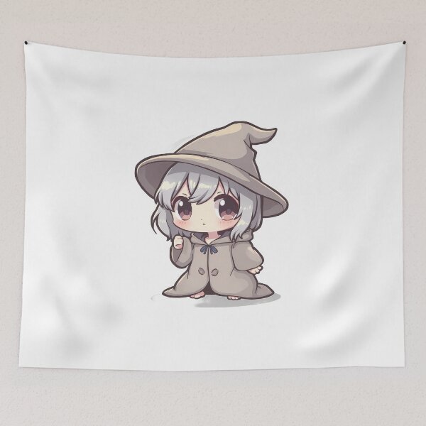 Item preview, Cute Chibi Wizard – Kawaii Fantasy Character Sticker designed and sold by santi-ia.