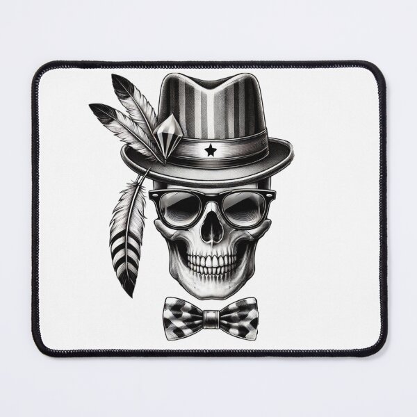 Item preview, Vintage Gentleman Skull - Elegant Skeleton with Top Hat & Bowtie designed and sold by j0mj0ma.