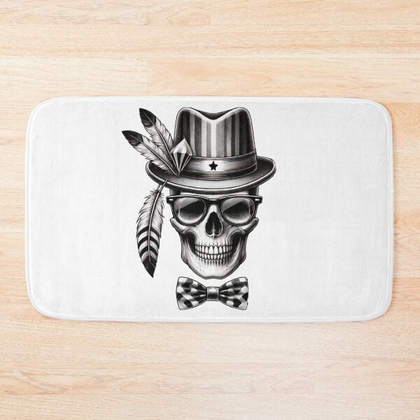 Item preview, Vintage Gentleman Skull - Elegant Skeleton with Top Hat & Bowtie designed and sold by j0mj0ma.