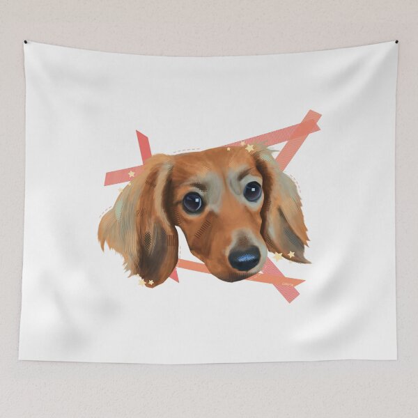 Item preview, Long Haired Dachshund designed and sold by LenOutOf10-art.