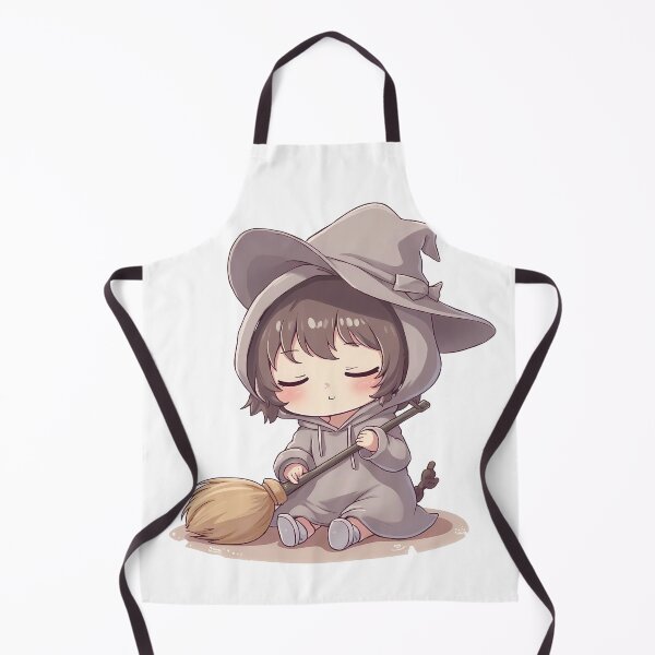 Item preview, Kawaii Witch with Broom – Cute Fantasy Character designed and sold by santi-ia.