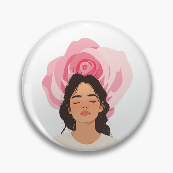 Item preview, Blooming Thoughts – Girl’s Mind as a Flower Artwork designed and sold by MarWachaN.