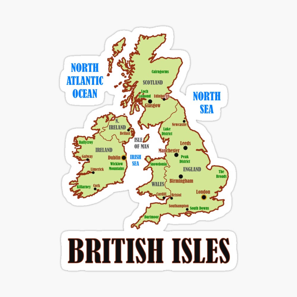 British Isles Map Poster