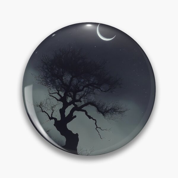 Item preview, Lonely Tree Under Crescent Moon designed and sold by Jagruti_Artzone.