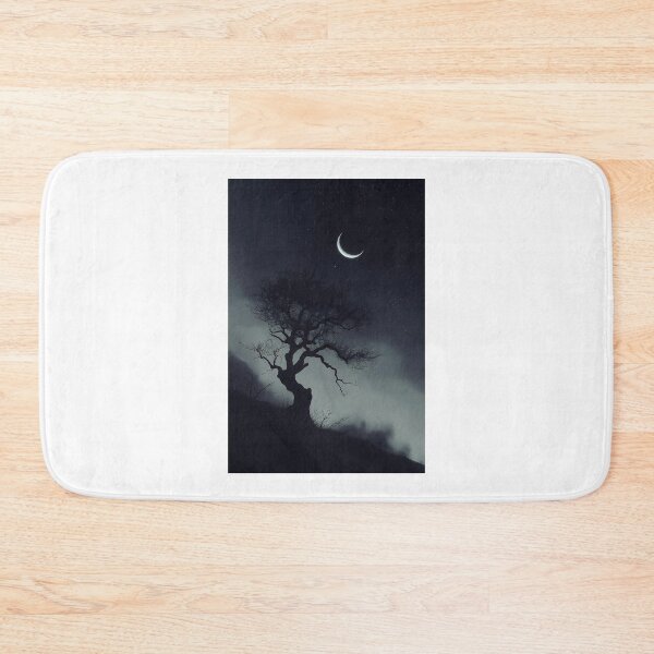 Item preview, Lonely Tree Under Crescent Moon designed and sold by Jagruti_Artzone.