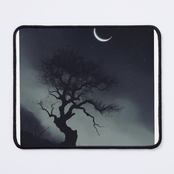 Item preview, Lonely Tree Under Crescent Moon designed and sold by Jagruti_Artzone.