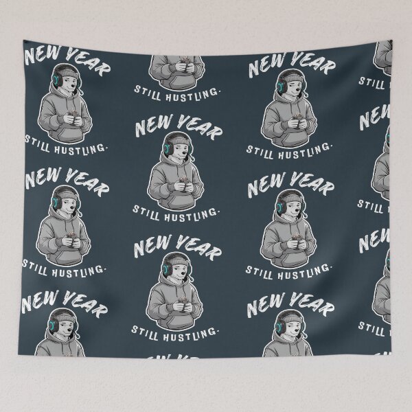 Item preview, New Year Still Hustling Cozy Bear Streetwear designed and sold by Jackie2024.