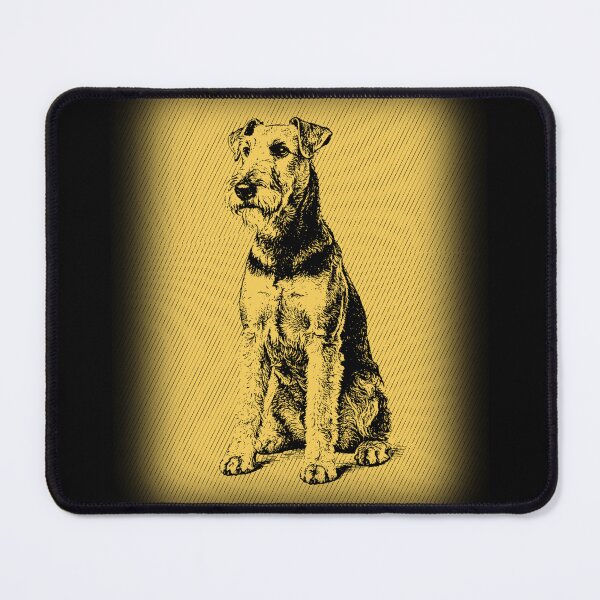 Item preview, Airedale Terrier Golden Vintage Portrait designed and sold by RPrintPulse.