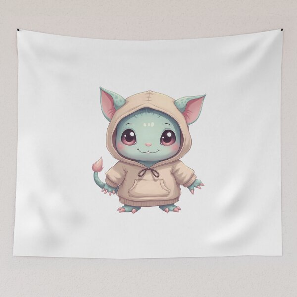 Item preview, Cute Kawaii Monster Character – Chibi Fantasy Creature designed and sold by santi-ia.