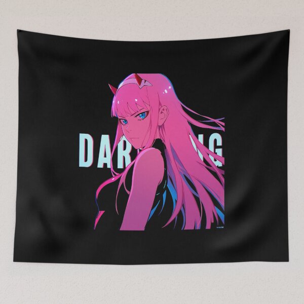 Item preview, Darling In The Franxx – Zero Two Pink & Cyan Neon Glow Design  designed and sold by cathnbeltrane.
