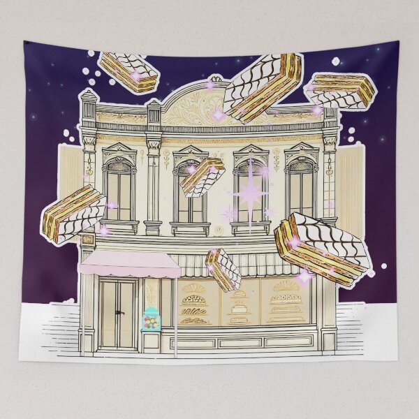 Item preview, Magical Bakery Illustration – Dreamy Cake Shop with Floating Desserts designed and sold by Sugar Wisdom .