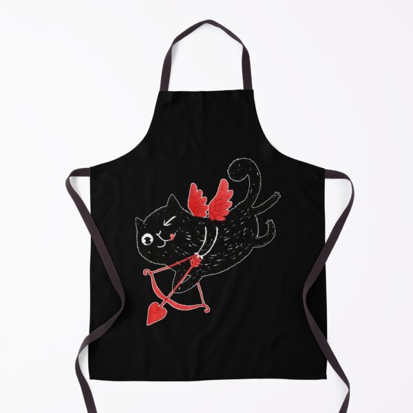 Item preview, black cupid cat gift for valentine`s day designed and sold by zuzzelek44.