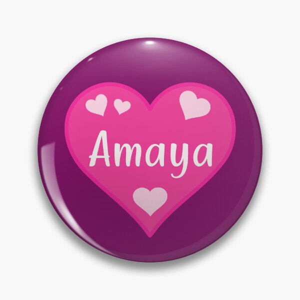 Item preview, Amaya Name Pink Heart  designed and sold by Jeallan Designs.