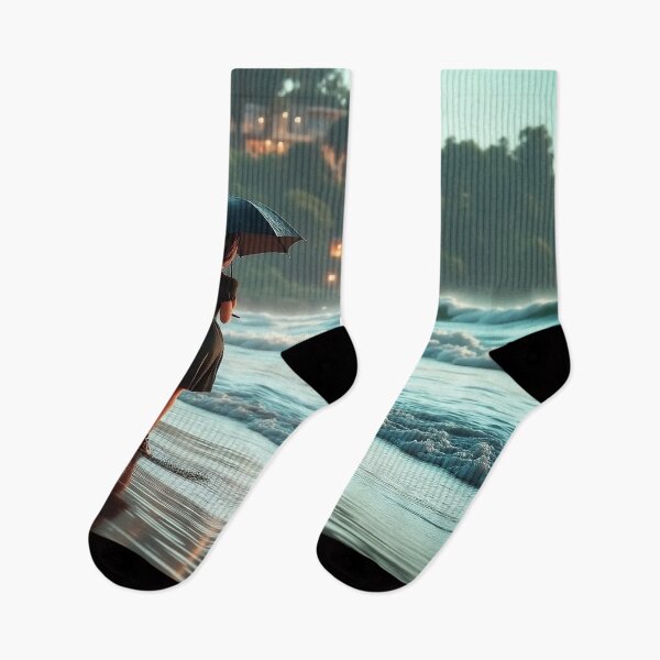 Item preview, Romantic Beach in the Rain – Dreamy Vacation Mood designed and sold by LootLion.