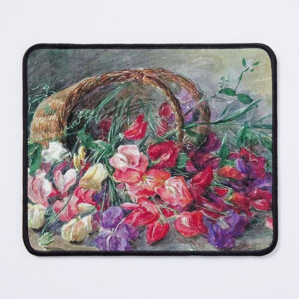Item preview, Still Life with Sweet Peas in a Basket designed and sold by tomorrowsart.