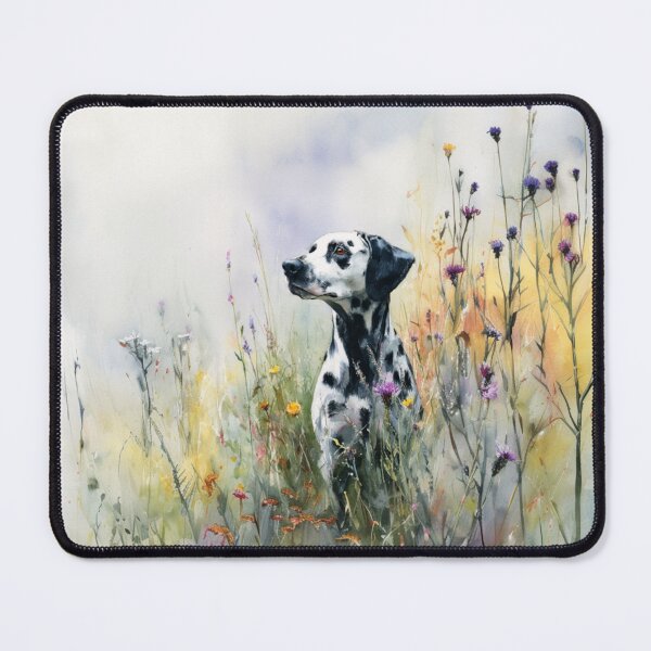 Item preview, A Dalmatian running through a field of wildflowers, Dogs in Motion designed and sold by CDC40.