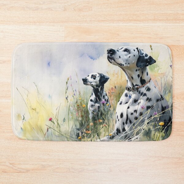 Item preview, A Dalmatian running through a field of wildflowers, Dogs in Motion designed and sold by CDC40.