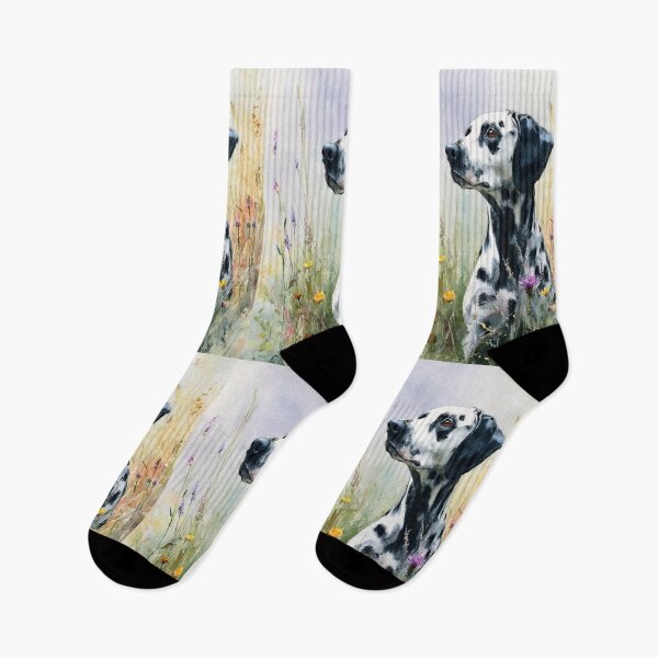 Item preview, A Dalmatian running through a field of wildflowers, Dogs in Motion designed and sold by CDC40.