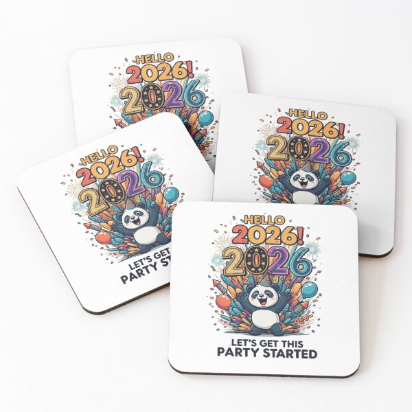 Item preview, Hello 2026! Let’s Get This Party Started – Cute Panda designed and sold by PM12 Artworks.