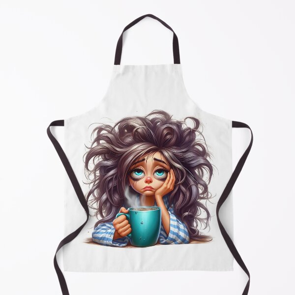 Item preview, Sleepy Girl With Coffee Mug – Cute Cozy Morning Coffee Illustration designed and sold by Lulunza.