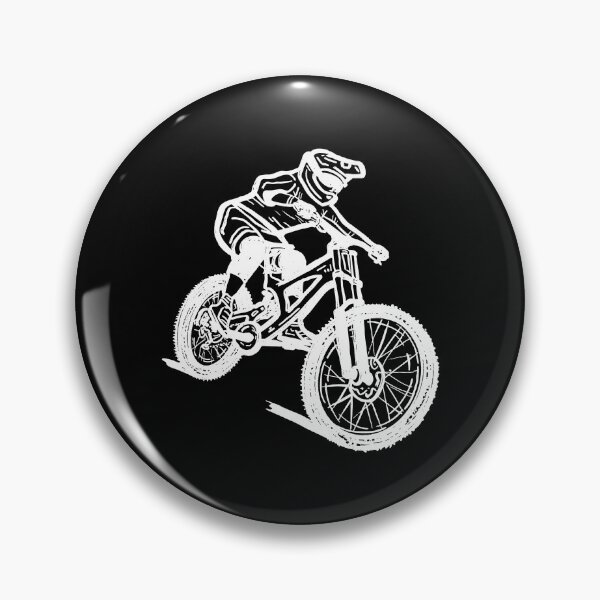 Artikelvorschau, MTB-Sucht Downhill-Mountainbike-Fahrer weiß entworfen und verkauft von MTB Addiction.