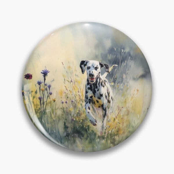 Item preview, A Dalmatian running through a field of wildflowers, Dogs in Motion designed and sold by CDC40.