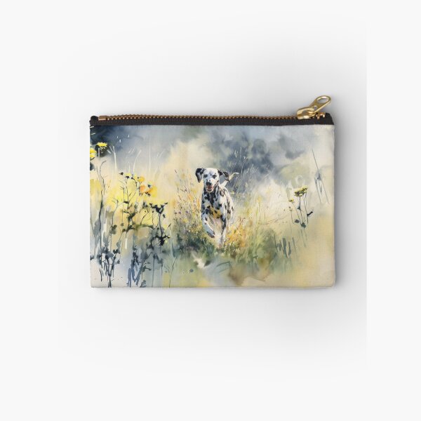 Item preview, A Dalmatian running through a field of wildflowers, Dogs in Motion designed and sold by CDC40.