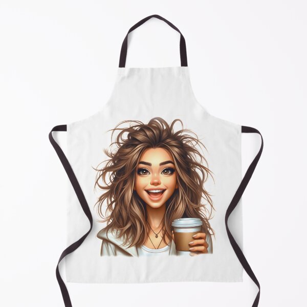 Item preview, Smiling Girl With Coffee – Positive Morning Coffee Girl Illustration designed and sold by Lulunza.