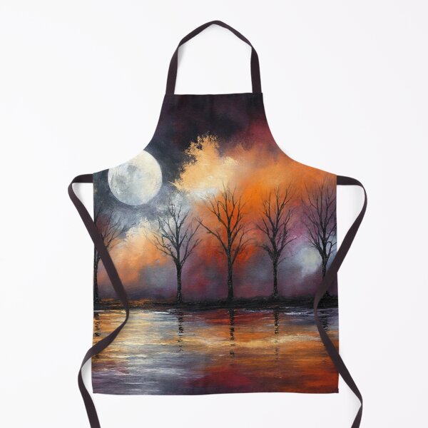 Item preview, Celestial Echoes - Bare Trees Under Fiery Moonrise designed and sold by Joey Santiago.