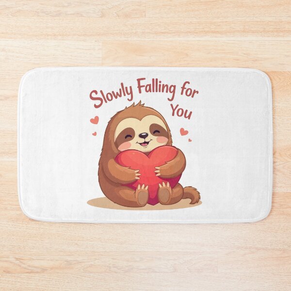 Item preview, Slowly Falling For You - Cute Sloth Hugging Heart Funny Valentine's Day Gift designed and sold by Design-Pro-21.