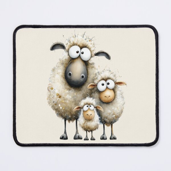 Item preview, Gorgeous Sheep Family ' The Baahlings ’ BY SHiRLeY MacARTHuR designed and sold by Shirley MacArthur Art.