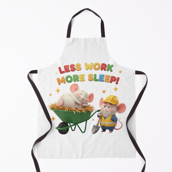 Item preview, Less Work More Sleep Cute Mice designed and sold by Zippy Creation.