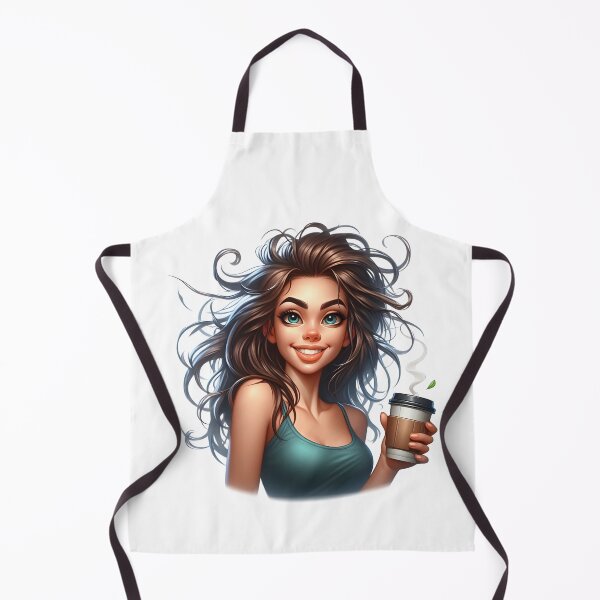 Item preview, Cute Girl With Takeaway Coffee – Aesthetic Coffee Girl Art designed and sold by Lulunza.