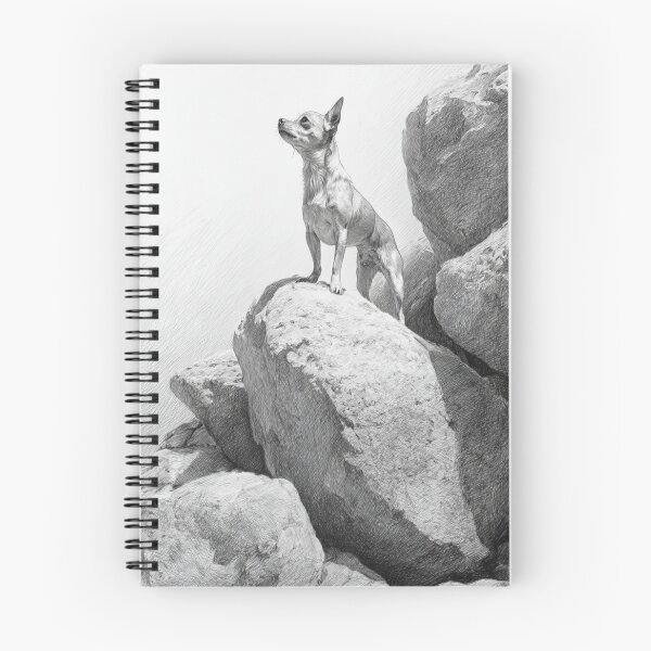 Item preview, A Chihuahua standing bravely on a large boulder, Dogs in Motion designed and sold by CDC40.