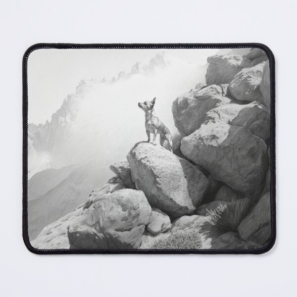 Item preview, A Chihuahua standing bravely on a large boulder, Dogs in Motion designed and sold by CDC40.
