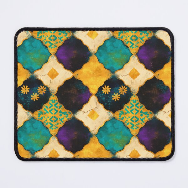 Item preview, Distressed Moroccan Quatrefoil Tile Pattern designed and sold by bubblegoth.