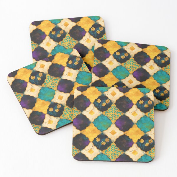 Item preview, Distressed Moroccan Quatrefoil Tile Pattern designed and sold by bubblegoth.